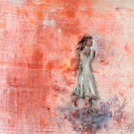 EVANESCENCE 2 - PEINTURE ACRYLIQUE SUR VOILE DE LIN par Nicole Besnainou (100X25 CM)